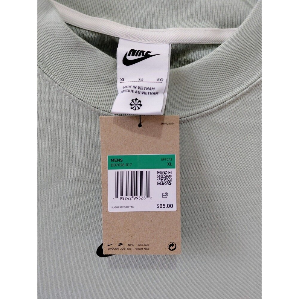 NEW Nike Sportswear Style Essentials Mock-Neck Long Sleeves Shirt Men's XL Green - Picture 7 of 10